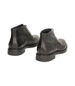 Polacchino stile oxford in pelle nero, Valerio 1966, 24U6T8150PENERO040, 003 preview