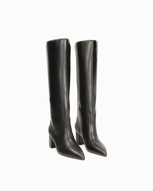 Stivali neri con tacco di 6 cm, BLACK