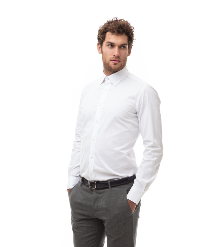 Camicia bianca in cotone regular fit Valerio 1966