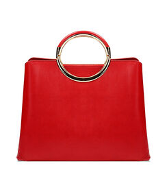 Borsa a mano donna rossa con manico circolare, Valerio 1966, 2523T3636EPROSSUNI, 004 preview