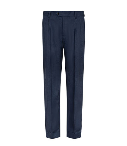 Completo pantalone avion in lino, Valerio 1966, 2784T7070LNAVIO42, 001