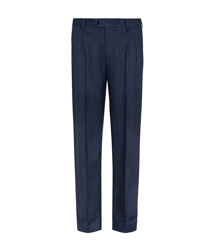 Completo pantalone avion in lino, Valerio 1966, 2784T7070LNAVIO42