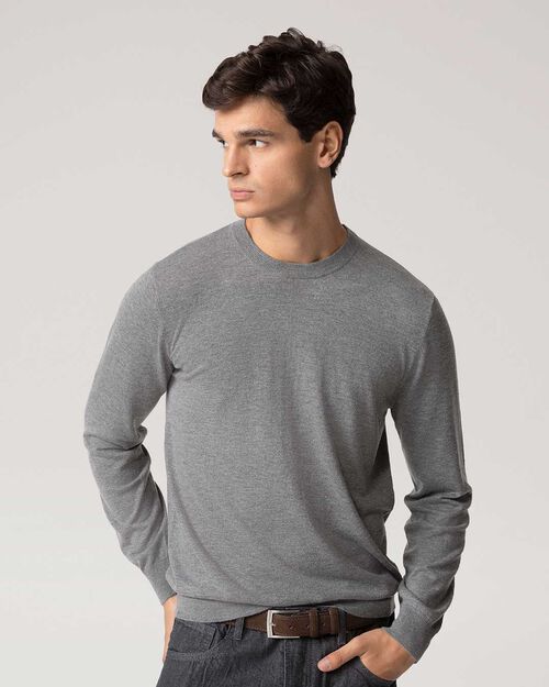 Maglione grigio a manica lunga, GREY