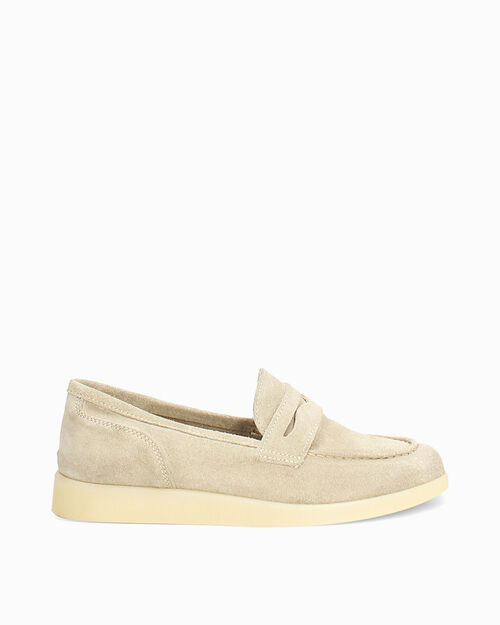 CALZATURA MOCASSINO CAMOSCIO BEIG, BEIGE