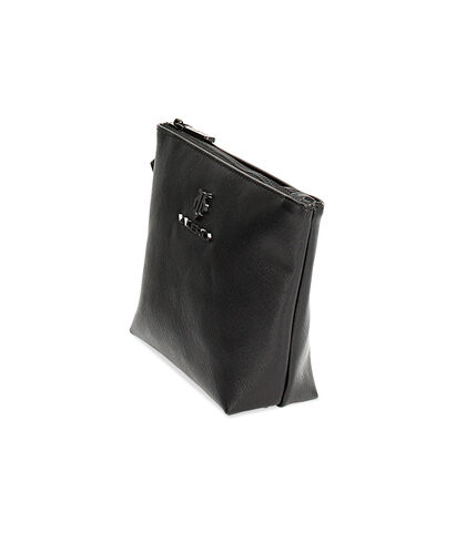Trousse nera con profili tono su tono, Valerio 1966, 2351T5740EPNEROUNI, 002