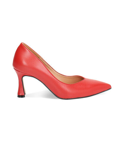 Décolleté rosso, tacco 7 cm, Valerio 1966, 24M8T3354EPROSS035, 001