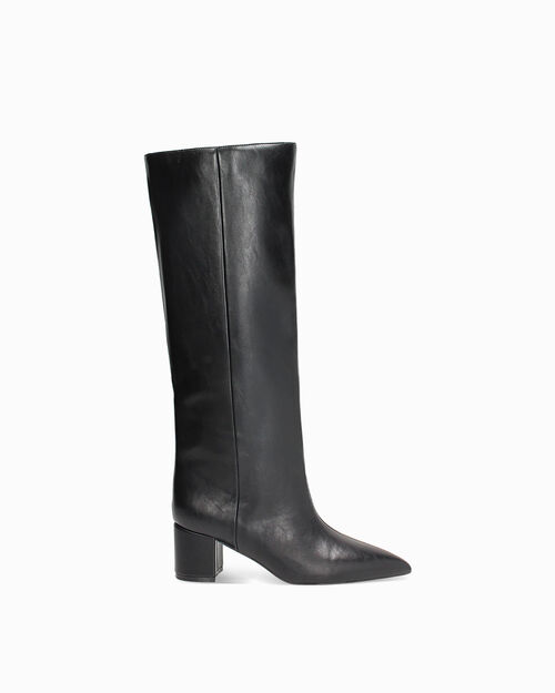 Stivali neri con tacco di 6 cm, BLACK