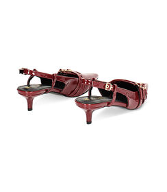 Décolleté slingback in vernice cherry, tacco 4,5 cm, Valerio 1966, 2449T4582VECHER035, 003 preview