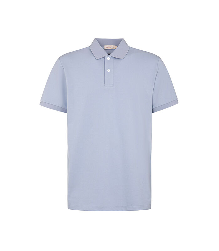 Polo celeste classica con dettagli eleganti, Valerio 1966, 2779T2118TSCELEI