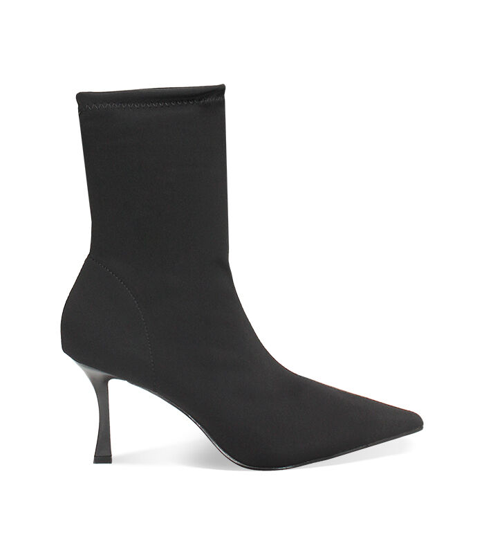 Tronchetto nero in lycra tacco 8 cm Valerio 1966