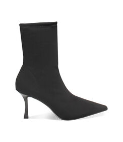Tronchetto nero in lycra, tacco 8 cm, Valerio 1966, 2421T6301LYNERO035, 001 preview