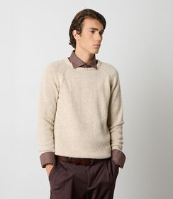 Maglione panna melange da uomo, Valerio 1966, 26J2T0042TSPANNI, 002 preview