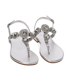 Sandali infradito gioiello argento, Valerio 1966, 2149T6132LMARGE039, 002 preview