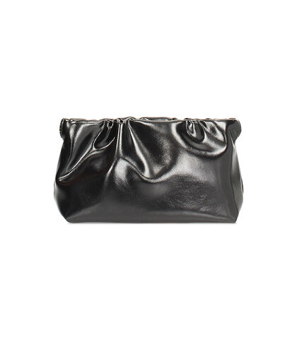 Mini bag nera in materiale lucido, Valerio 1966, 2617T1040EUNEROUNI, 001