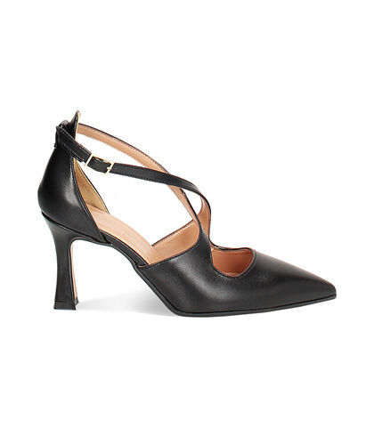 Décolleté nere stile ballet, tacco 7 cm, Valerio 1966, 24M8T0078EPNERO035, 001