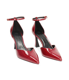 Décolleté open shank bordeaux in naplak, tacco 8 cm, Valerio 1966, 2421T5337NPBORD037, 002 preview