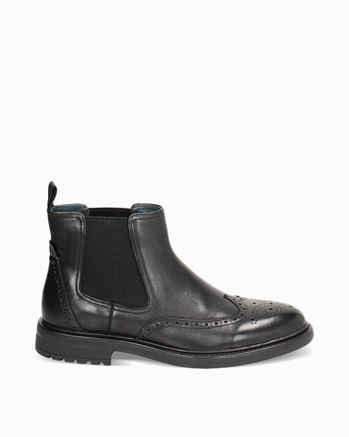 Beatles nero in pelle, stile oxford, BLACK