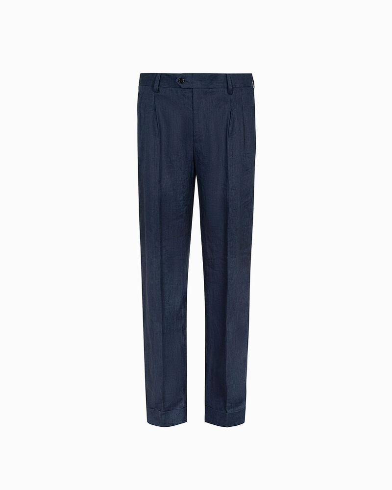 Completo pantalone avion in lino,  image number null