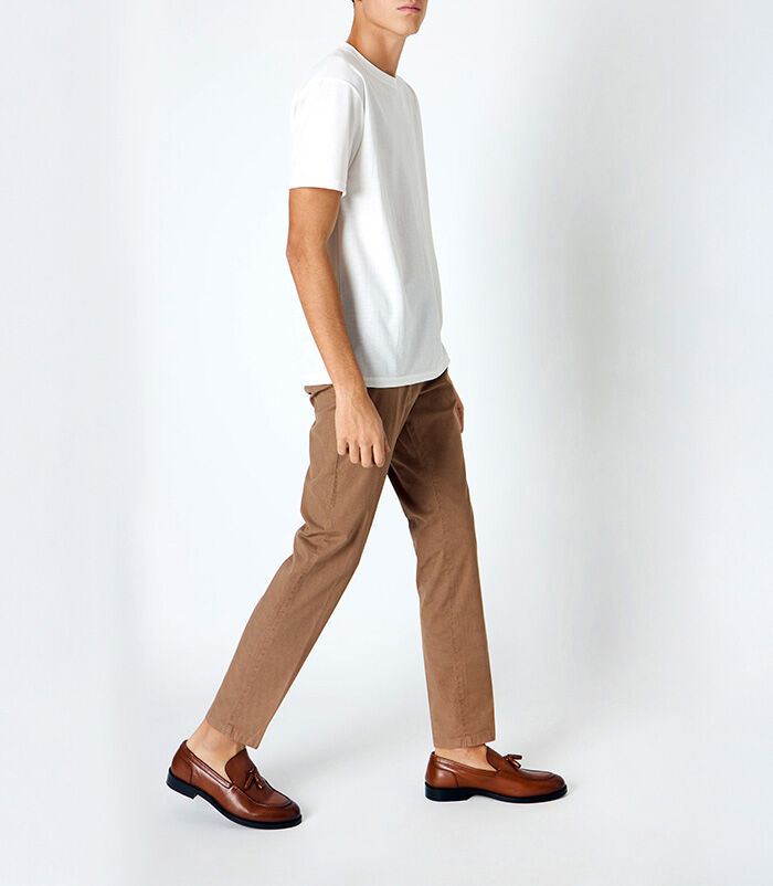 Maglietta da uomo basic, in cotone bianco, Valerio 1966, 25N8T0050COBIANL