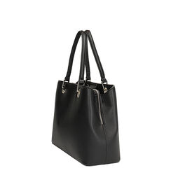 Borsa a mano nera con dettagli eleganti, Valerio 1966, 2657T1532EPNEROUNI, 002 preview