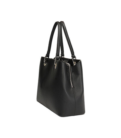 Borsa a mano nera con dettagli eleganti, Valerio 1966, 2657T1532EPNEROUNI, 002