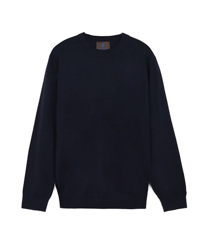 Maglione da uomo basic blu, Valerio 1966, 26J3T2556TSBLUEI, 001