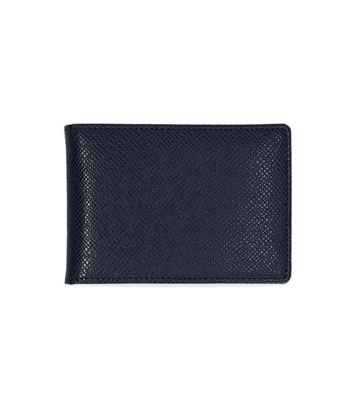 Portafoglio blu in pelle, Valerio 1966, 10A4T1708PEBLUEUNI