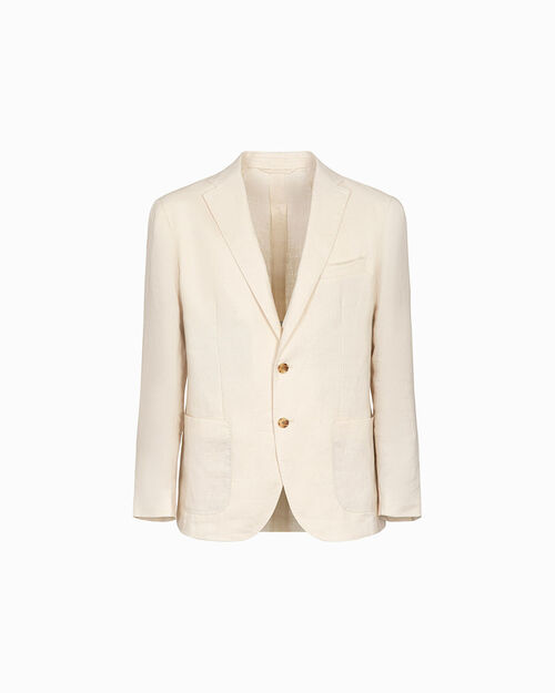 Completo giacca panna in lino, CREAM