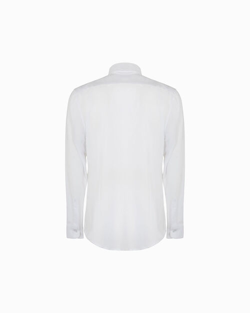 Camicia bianca con colletto classico, WHITE