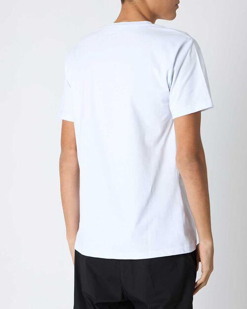 T-shirt da uomo stretch bianca, WHITE