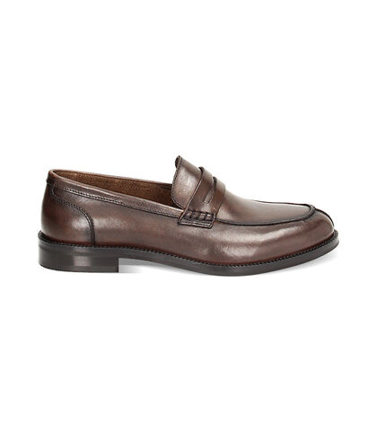 Mocassini classic moro in pelle, Valerio 1966, 2314T1739PEMORO039, 001