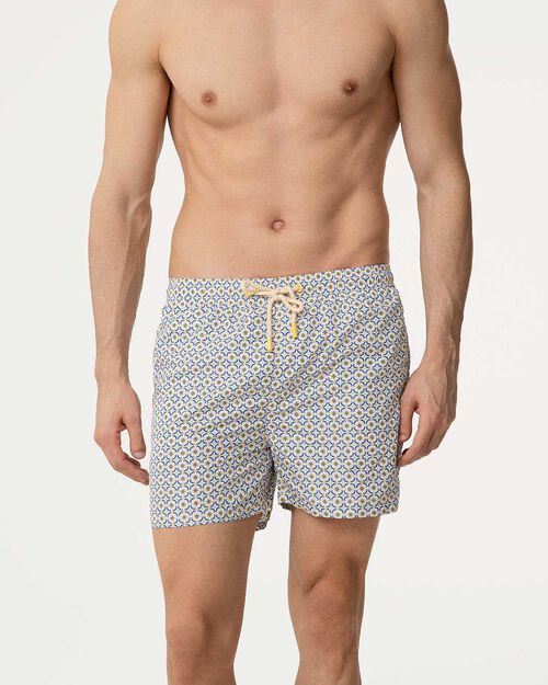 Costume da bagno stampa gialla, YELLOW