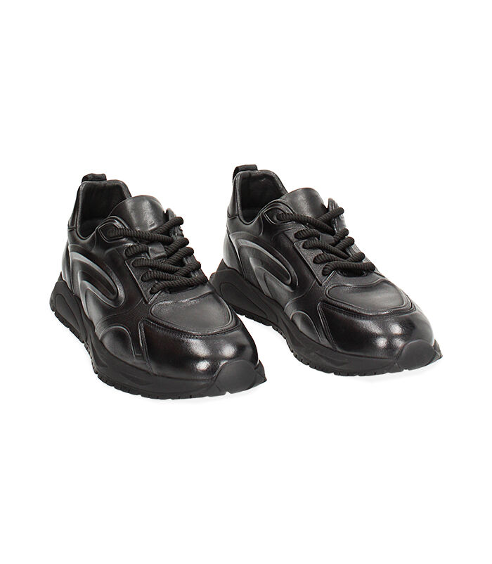 Sneakers nere in pelle Valerio 1966