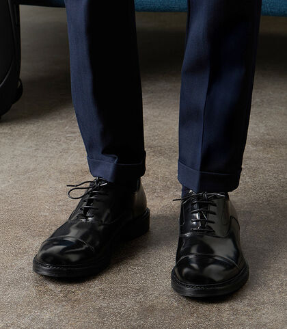 Allacciati neri in materiale abrasivato, Valerio 1966, 2653T1551APNERO039, 002