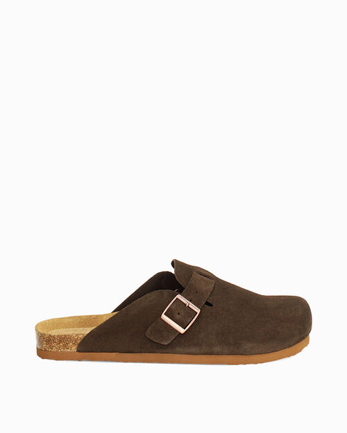 Sabot uomo con suola fussbett testa di moro, DK BROWN