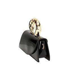 Mini bag da donna di vernice nera, Valerio 1966, 2551T5878VENEROUNI, 003 preview