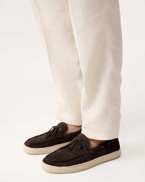 Mocassino testa di moro suola espadrillas, DK BROWN