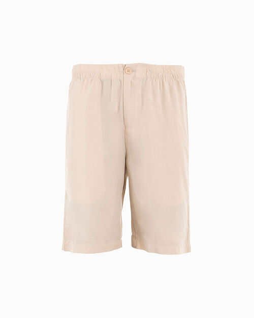 Bermuda in tessuto leggero beige, BEIGE