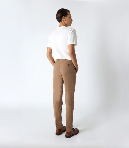 Pantalone da uomo basic camel, Valerio 1966, 25N8T5017COCAME42, 002