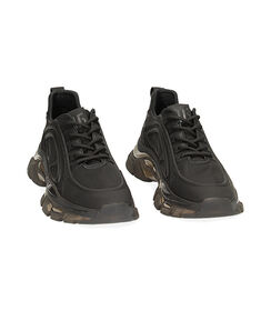 Sneakers Y2k nere in tessuto, Valerio 1966, 23U6T2032TSNERO041, 002 preview