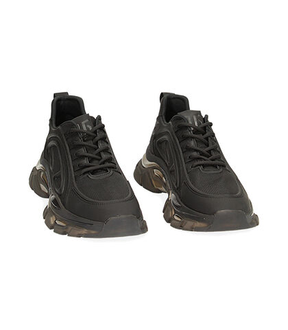 Sneakers Y2k nere in tessuto, Valerio 1966, 23U6T2032TSNERO039, 002