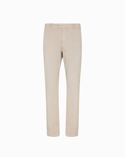 Pantaloni beige con chiusura raffinata, BEIGE
