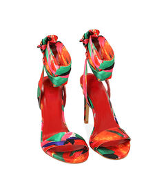 Sandali multicolor in raso, tacco 10,5 cm, Valerio 1966, 2121T5612RSMURO035, 002 preview