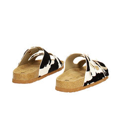 Sandali bassi da donna con stampa animalier neri, Valerio 1966, 25R3T6701CWMUNE036, 004 preview