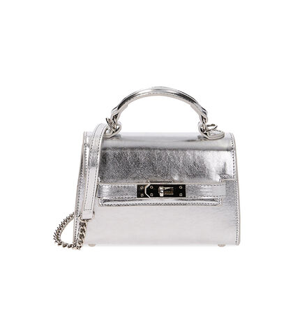 Mini bag argento laminato, Nuova Collezione, 2151T4555LMARGEUNI, 001