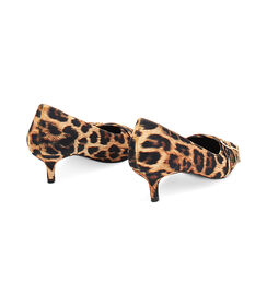Décolleté leopard in lycra con fibbie, tacco 4,5 cm, Valerio 1966, 2449T8145LYLEOP038, 003 preview
