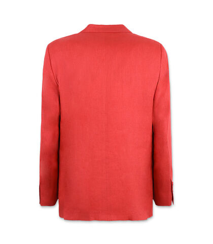 Giacca da uomo in lino corallo elegante, Valerio 1966, 25R1T2443LNCORA42, 002
