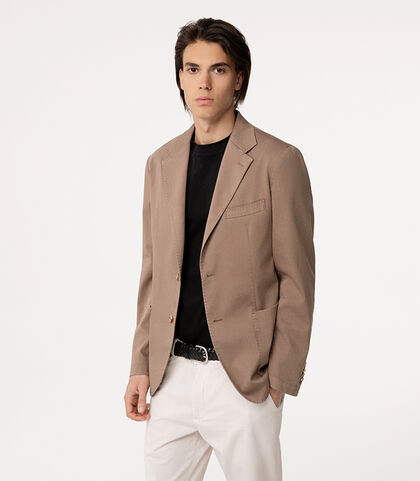 Giacca marrone con bottoni in legno, Valerio 1966, 2784T2525COMARR42, 002