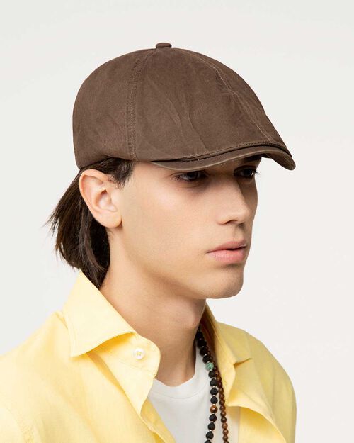 Cappello testa di moro con cuciture decorative, DK BROWN