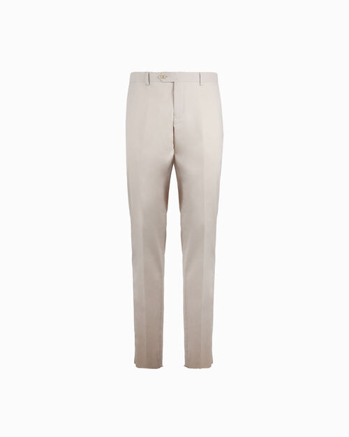Pantalone da uomo di cotone beige, BEIGE